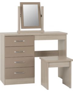 Nevada 4 Drawer Dressing Table Set Oyster