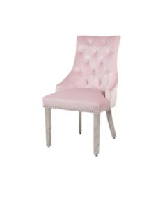 Majestic Pink Velvet Dining Chair