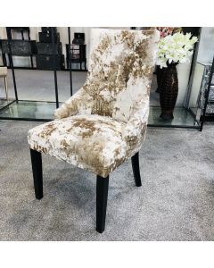Venice Premium Crushed Velvet Mink Dining Chair