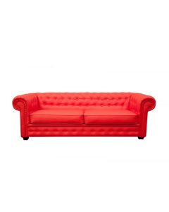 Chesterfield 2 Seater Faux Leather Sofa Bed